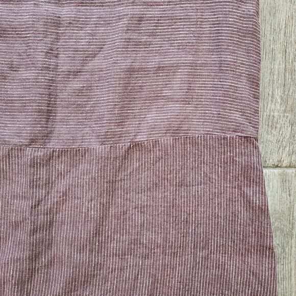 Garnet Hill Dress Women’s 10 Linen Drop-Waist Purple Stripe Summercore Breezy - Picture 7 of 11